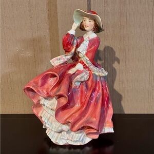 Royal Doulton Lady Figurine in Red and White Dress